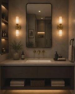 Lámpara de Pared Doble de Alabastro, Estilo Art Deco, para Baño, con 2 Luces, para Interior/Exterior, Ideal para Diwali - Product Image 1