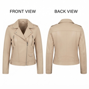 Premium PU <b>Leather</b> <b>Jacket</b> 900 GSM Cognac <b>Brown</b> Paneled Custom Zippers Mens Outerwear Waterproof Eco-Friendly - Product Image 2