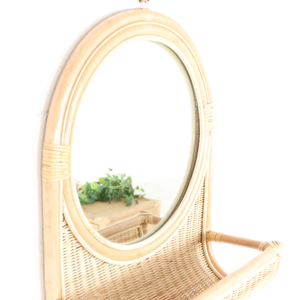 Espejo de pared de ratán más vendido de alta calidad con elegancia de almacenamiento y funcionalidad hecho a mano en Vietnam - Product Image 3