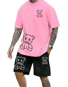 T-shirt Boxy court de haute qualité coupe régulière 100% coton hommes Logo personnalisé Streetwear épaule tombante solide tricoté respirant - Product Image 3