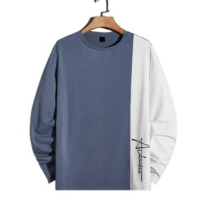 T-shirt de sport à manches longues pour hommes, vêtements de sport en gros, t-shirt d'entraînement de course à pied à col rond pour hommes - Product Image 1