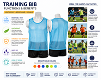 Chaleco de Fútbol de Malla 100% Poliéster, Transpirable, Sublimado, Antibacterial, Anti-UV, de Secado Rápido, Personalizado, Ropa de Entrenamiento