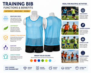 Hot Sell Breathable Sublimated Anti-Bacterial Customized Football Vest <b>Training</b> Clothes Jogging Soccer <b>Bibs</b> 100% Polyester - Product Image 4