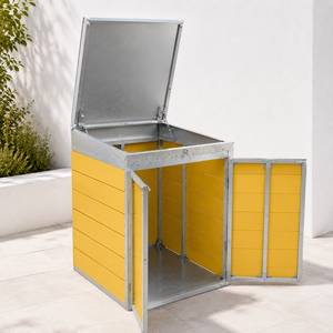 Metal <b>Wall</b>-<b>Mounted</b> Collapsible Portable Decorative Outdoor <b>Bin</b> Cover Water Resistant for Garden Use EDPTBC000 - Product Image 1