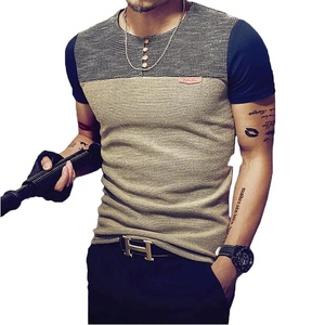 High Quality Embroidered <b>Logo</b> Design Custom Men's Exercise Printed Wak T-Shirts Short Sleeves O-Neck Canvas Breathable Back Neck - Product Image 5
