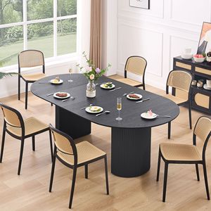 Modern Kitchen <b>Table</b> Solid <b>Top</b> Expandable <b>Dining</b> <b>Table</b> for Leisure for Apartment Home Kitchen Living Room or Office B - Product Image 5