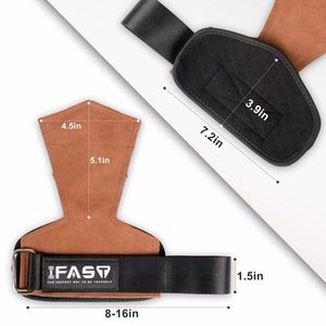 Men and Women's Non-Slip Cowhide Padded Workout <b>Gloves</b> Weight Lifting <b>Grips</b> <b>with</b> Wrist Straps for Deadlift Fitness <b>Gloves</b> - Product Image 4