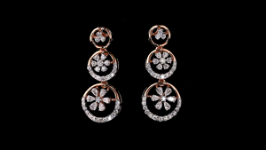 Conjunto de Collar y Aretes de Lujo con Diamantes Cultivados en Laboratorio con Corte de Pera y Baño de Oro Rosa |   Joyería Nupcial de Plata para Regalo de Aniversario de Bodas - Product Image 5
