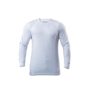 Men Winter Thermal Breathable Casual 250 GSM Collarless Solid <b>Base</b> <b>Layer</b> Shirt <b>Long</b> <b>Sleeve</b> Knitted Cotton Stretch Warm Inner - Product Image 3
