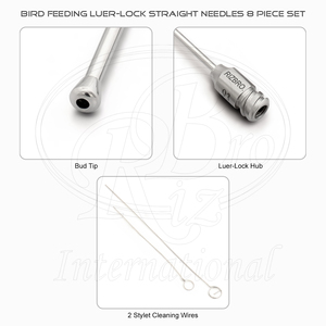 ชุดเข็มฉีดยาสแตนเลสแบบใช้ซ้ำได้ Rizbro International Bird Feeding พร้อมหัวเข็มแบบ Luer-Lock ตรง 8 ชิ้น ปลายเข็มแบบ Bud Tip ผิวเงา ISO CE - Product Image 5