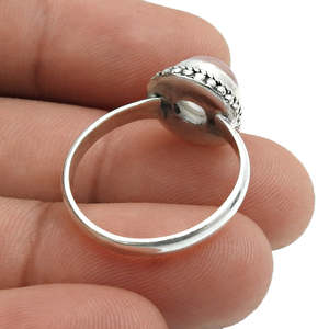 Best Selling 925 Sterling Silver <b>Ring</b> With Round Cut Natural <b>Rose</b> <b>Quartz</b> Gemstone Beautiful Boho Jewelry For Weddings & Parties - Product Image 4