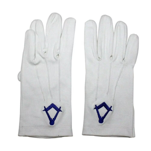 ถุงมือผ้าฝ้ายปักลายสี่เหลี่ยมและเข็มทิศสีน้ำเงินแบบกำหนดเอง สไตล์คลาสสิกสำหรับผู้ชาย เหมาะสำหรับการเดินทาง ตกปลา และใช้ในบ้านทุกวัน - Product Image 6