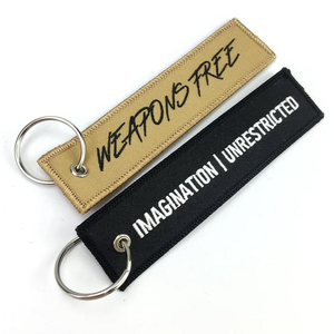 Porte-clés en tissu avec logo drapeau américain en gros / Porte-clés brodés anime / Étiquettes personnalisées brodées pour clés - Product Image 4