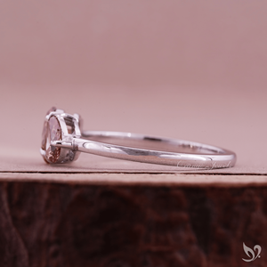 Pink Pear and Orange Oval Lab Grown Diamond Toi et Moi <b>Ring</b> <b>Two</b> <b>Stone</b> Engagement <b>Ring</b> Ready to Ship Romantic Bridal <b>Ring</b> - Product Image 2