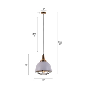 Wholesale <b>industrial</b> pendant light custom white metal hanging <b>lamp</b> manufacturer offers bulk modern brass dome ceiling fixture - Product Image 5