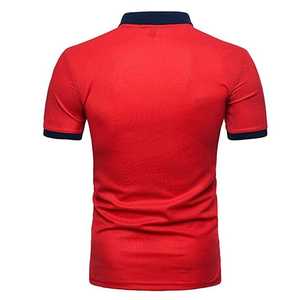 เสื้อโปโลผู้ชายขายส่งสินค้าขายดี เสื้อโปโลแขนสั้นระบายอากาศได้ดี คุณภาพสูง ผลิตจากผ้าโพลีเอสเตอร์ผสมฝ้าย - Product Image 2