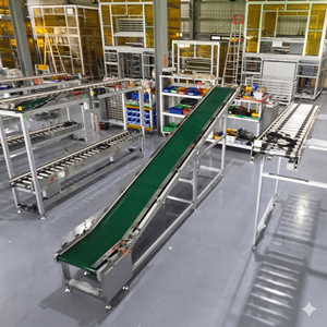 Mecanismo de Elevación con Rodillos Transportadores Industriales, Función de Posicionamiento, Sistema de Transporte para Línea de Ensamblaje - Product Image 1