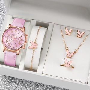 5PCS/Set Women's Luxury Sport Charm Watch Fashion Roma Dial Silicone Band Quartz Watches Pearls Jewelry Set - Product Image 6