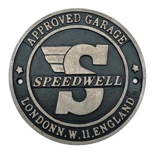 Speedwell Approved <b>Garage</b> Plaque Round Metal Sign London England Handmade Custom Size Decorative Plaque Wall Signs For Decor - Product Image 3