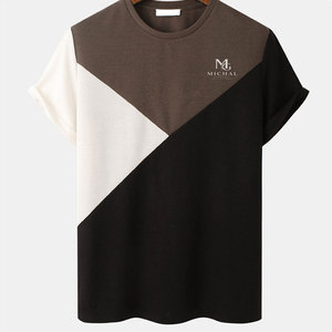 Camiseta transpirable para hombre con diseño limpio, tela elástica y ajuste informal, perfecta para los días de verano y cómoda para el día a día. - Product Image 1