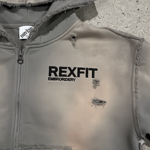 ผู้ผลิตเสื้อฮู้ดดี้และเสื้อสเวตเชิ้ตผู้ชาย งานปักโลโก้แบบกำหนดเอง ทรงหลวม ซิปหน้า สไตล์สตรีทแวร์ วัสดุคุณภาพดีที่สุด - Product Image 4