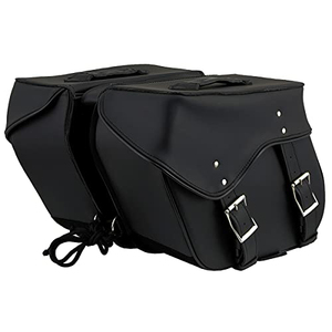 Ensemble de sacs de selle en cuir pour chevaux, 2 pièces, noir, ajustement universel, pochettes de selle pour le rangement de l'équipement d'équitation - Product Image 2