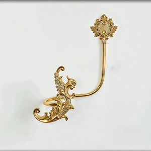 Classic Gold Finished Metal Curtain Grip Elegant Window Holder For Home Living Room Drapery Styling Decorative Curtain Accessory - Product Image 1