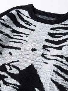 Men's <b>Halloween</b> Skeleton Pullover Sweater Long Knit Acrylic Crew Neck Oversized Casual Autumn <b>Jumper</b> - Product Image 3