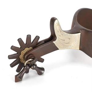 เดือยขี่ม้าแบบตะวันตกสำหรับมืออาชีพ พร้อมลวดลายดอกไม้เคลือบเงิน - Product Image 4