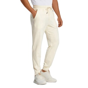 Pantalon de jogging taille haute personnalisé pour hommes Pantalon de survêtement de gymnastique à séchage rapide avec tissu extensible en coton et polyester Streetwear décontracté du fournisseur OEM - Product Image 2