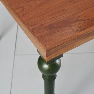 Solid Wood <b>Dining</b> <b>Table</b> <b>Set</b> | Primitive Teak Wood Pedestal <b>Table</b> with Chairs | Jodhpur <b>Rustic</b> Furniture - Product Image 3