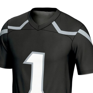 Tenue d'équipe de football américain personnalisée avec logo imprimé par sublimation, maillot et short respirants, grande taille, vêtements de performance UPF 50+ - Product Image 4