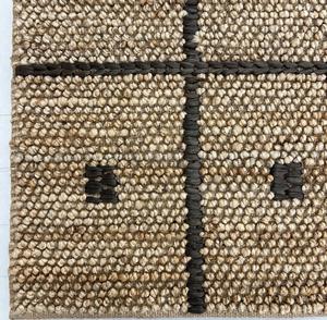 พรมปูพื้นทำมือสไตล์โมเดิร์นจากเส้นใยปอกระเจา ดีไซน์ลายเส้นนามธรรม เป็นมิตรกับสิ่งแวดล้อม สไตล์โบโฮ เหมาะสำหรับห้องนั่งเล่น ห้องนอน และตกแต่งบ้าน - Product Image 4