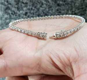 Pulsera de Diamantes Ovalados Cultivados en Laboratorio con Certificación IGI de 5.50 Ct, Chapada en Rodio y Oro Blanco de 18K, para Mujer, de Primera Calidad, Venta al Por Mayor, OEM, Lujo - Product Image 5