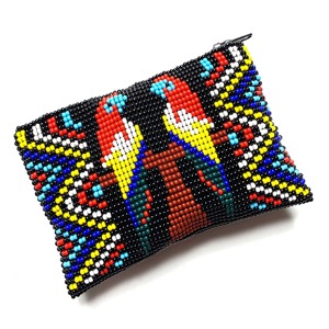 Seed <b>Beads</b> Embroidered Wallet for Coins & Jewelry Compact Size Coin Pouch Mardi Gras Good Times Roll Coin Purse From india - Product Image 3