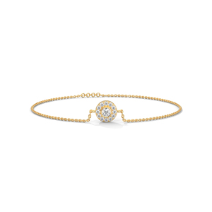 Pulsera de Cadena Circular de Plata de Ley 925 Chapada en Oro con Circonitas para Mujer, Joyería de Regalo - Product Image 1
