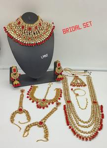 Exquisita gargantilla Kundan hecha a mano con cuentas colgantes, nueva colección de joyería Patwa, accesorios nupciales de estilo étnico Bollywood para mujer - Product Image 3