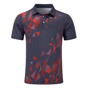 T-shirts de golf respirants en jersey anti-plis pour hommes, à manches courtes, avec broderie personnalisée et logo sur mesure - Product Image 2