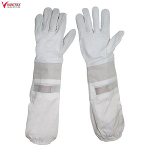 Customized Breathable Beekeeper Protection Beekeeping <b>Gloves</b> High Quality Leather Bee Keeping <b>Gloves</b> - Product Image 5