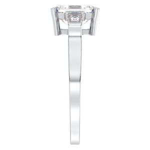 Anillo de compromiso REYES personalizado de oro sólido de 14 quilates con moissanita de corte esmeralda de 1.44 quilates para mujer, precio de fábrica al por mayor. - Product Image 5