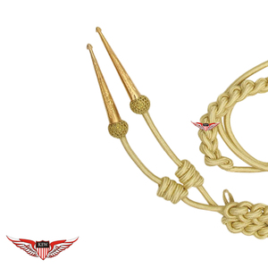 Aiguillette dorée torsadée avec embout métallique doré - Product Image 2