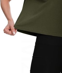 Custom Women Workout <b>Crop</b> <b>Tops</b> Oversized T-Shirts Cotton Short Sleeve Boxy Shirts - Product Image 4