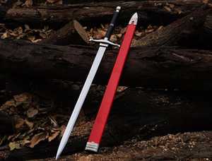 LEGACY BLADES ดาบเหล็กกล้าไร้สนิมทำมือ รุ่นจำลองดาบโบราณ พร้อมปลอกดาบสีแดง ของสะสม ของตกแต่ง แขวนโชว์ งานแต่งงาน วันเกิด - Product Image 1