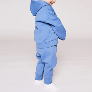 Conjunto Deportivo de Invierno para Niños, Estilo Casual, Tallas Grandes, Personalizable, con Capucha y Panel Frontal de Lona, Diseño Liso con Logotipo - Product Image 5