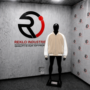 Blouson universitaire en laine beige personnalisé pour homme et femme, style classique baseball, avec logo personnalisé, streetwear, mode hiver, qualité supérieure - Product Image 3