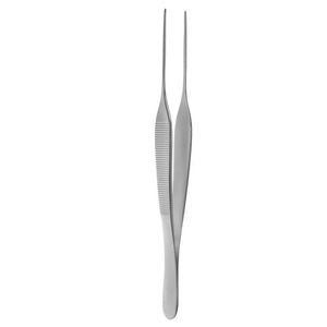 Best-seller : Forceps BROLI Adson 1,2 mm à pointe incurvée dentelée, 6 pouces, en acier inoxydable, certifié CE, instrument de chirurgie plastique - Product Image 1