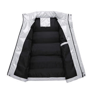 Mens Eco-Friendly Waterproof Puffer Vest Warm Zip Front Quilted Layer 100% Polyester Custom Logo Private Label OEM Wholesale USA - Product Image 4