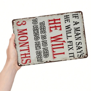 CIFbuy Letrero Metálico Vintage Retro de Aluminio de 20.3x30.5cm para Decoración de Cuarto de Hombre - Producto de Arte Metálico para Servicio de Recogida Temu TikTok - Product Image 3