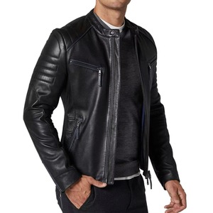 OEM Wholesale <b>Leather</b> <b>jacket</b> for <b>men</b> High Quality Stylish Comfortable Outdoor Wear Custom Full Sleeve <b>mens</b> <b>Leather</b> <b>jackets</b> - Product Image 3