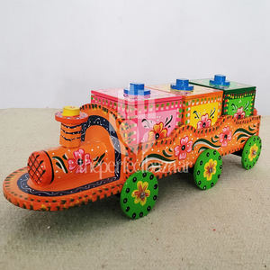 กล่องรถไฟไม้หลากสี รถไฟไม้ ผลิตในอินเดีย - Product Image 1